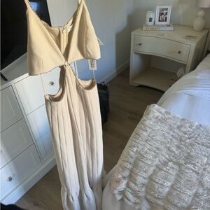 JONATHAN SIMKHAI AYLA DIAMANTE MIDI DRESS